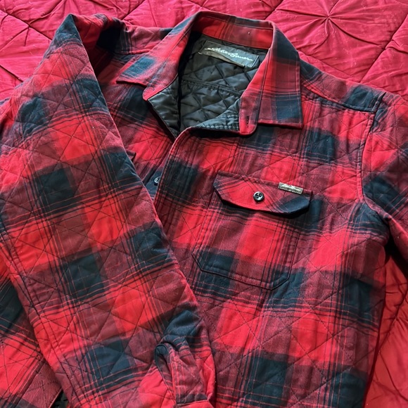 Eddie Bauer lined shirt - Picture 2 of 4